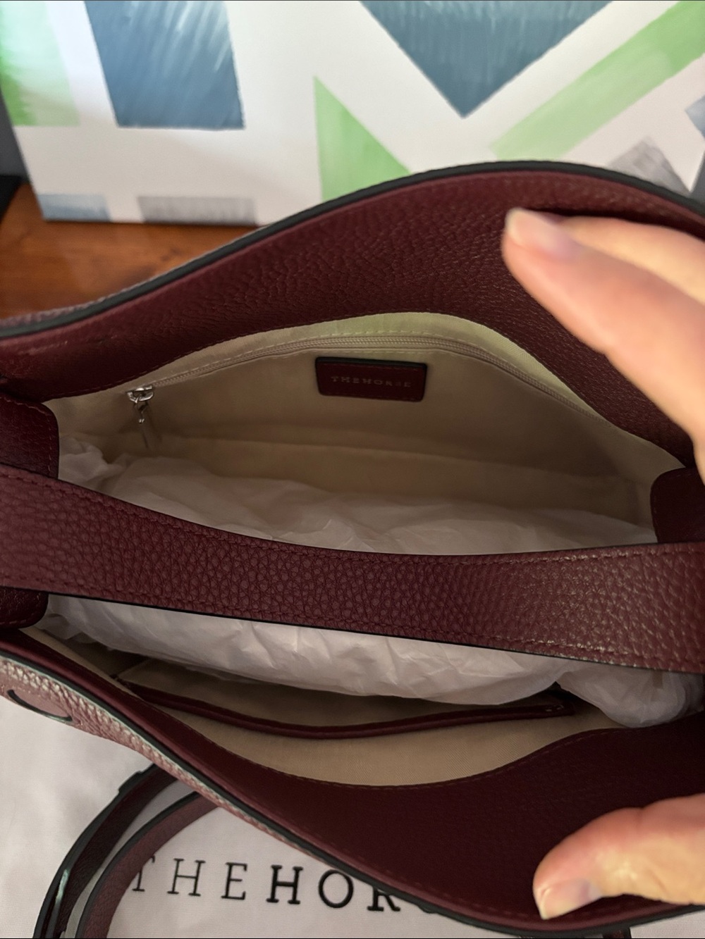 NWT The Horse Clementine Bag in Burgundy Leather - Picture 7 of 9